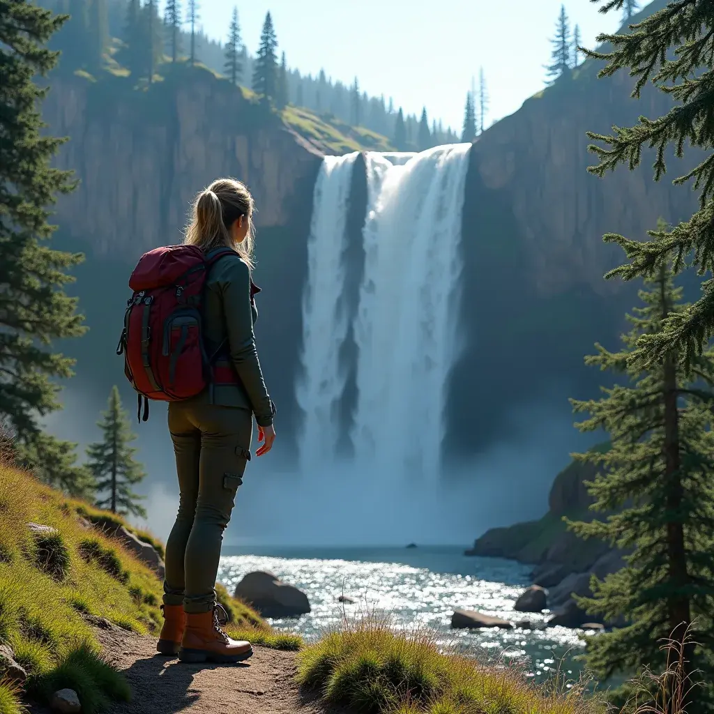 Групповой поход туристов по живописной тропе в горах