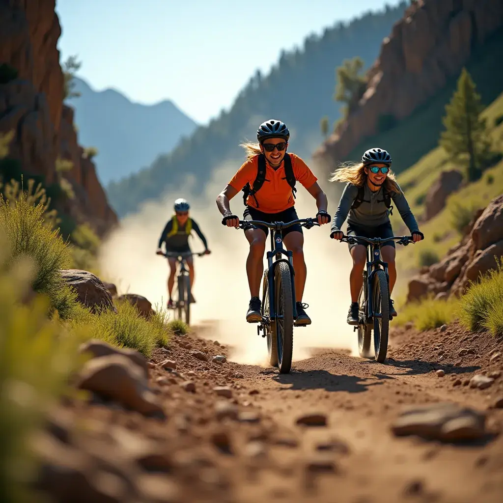 Групповая фотография туристов на вершине горы с панорамным видом