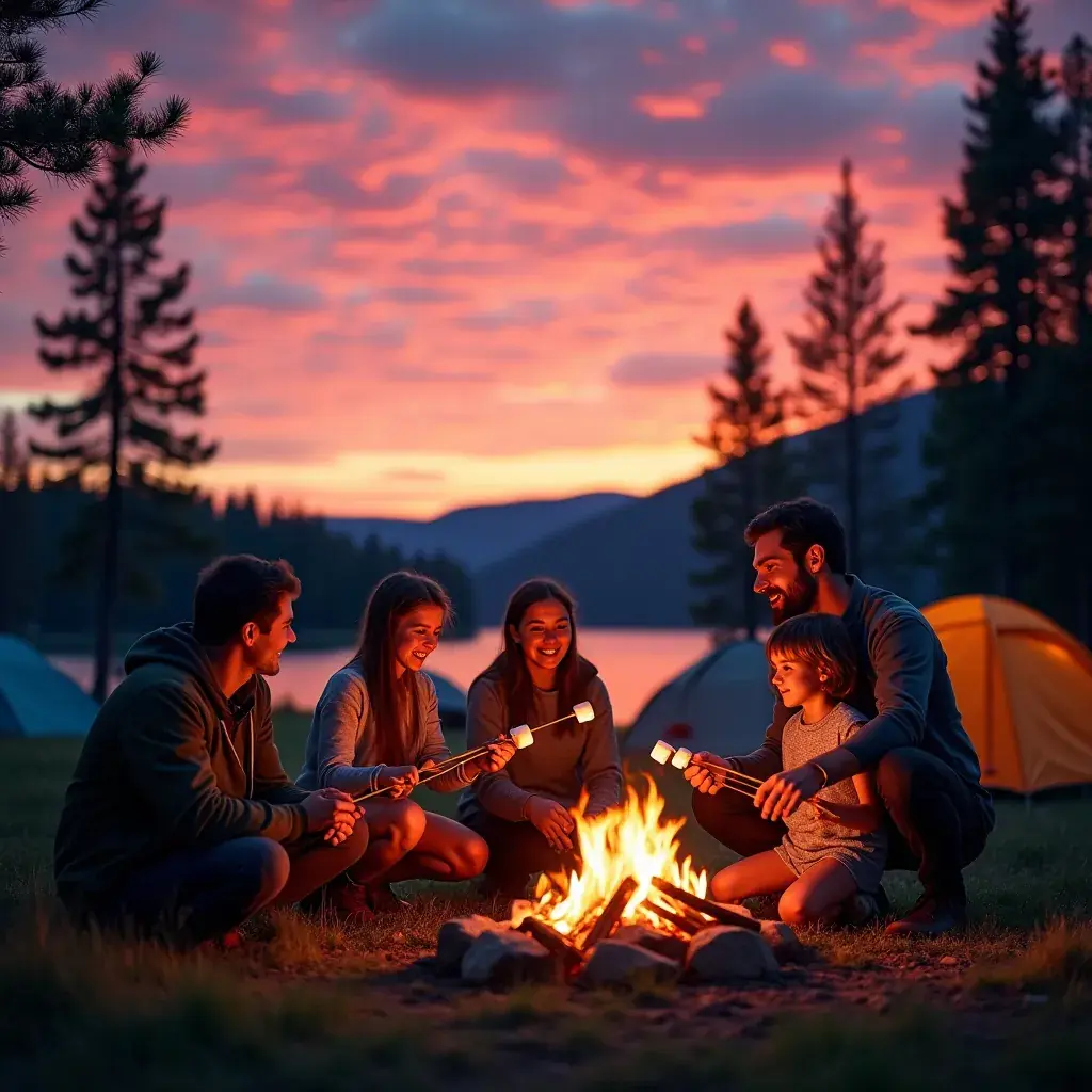 Лесная тропа, усыпанная осенними листьями, создающая яркий контраст