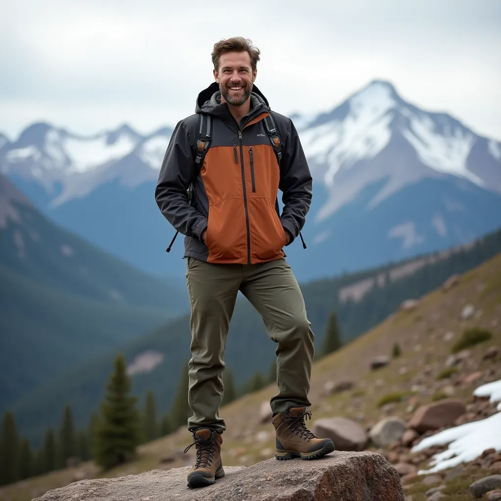 Закат над Скалистыми горами, окрашивающий небо в оранжевые и розовые тона